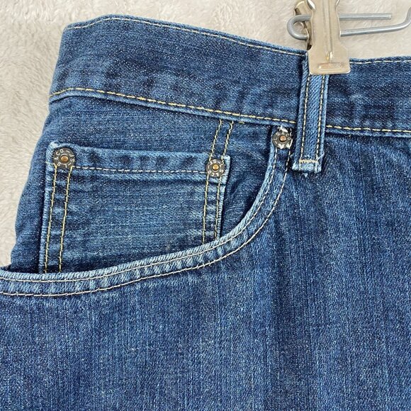 Levis Mens 559 Jeans 44x32 Relaxed Straight Leg Blue Denim - Picture 10 of 16